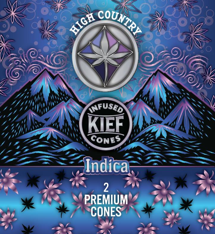 Kief Infused Cones- 1/2g 2pk Indica
