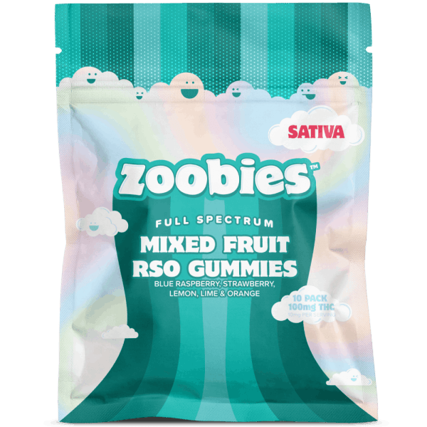 Zoobies: Full Spectrum Mixed Fruit RSO 10 Mg Gummies - Sativa | Gummies | 1