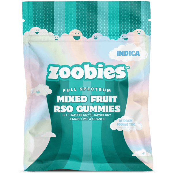Zoobies: Full Spectrum Mixed Fruit RSO 10 Mg Gummies - Indica | Gummies | 1