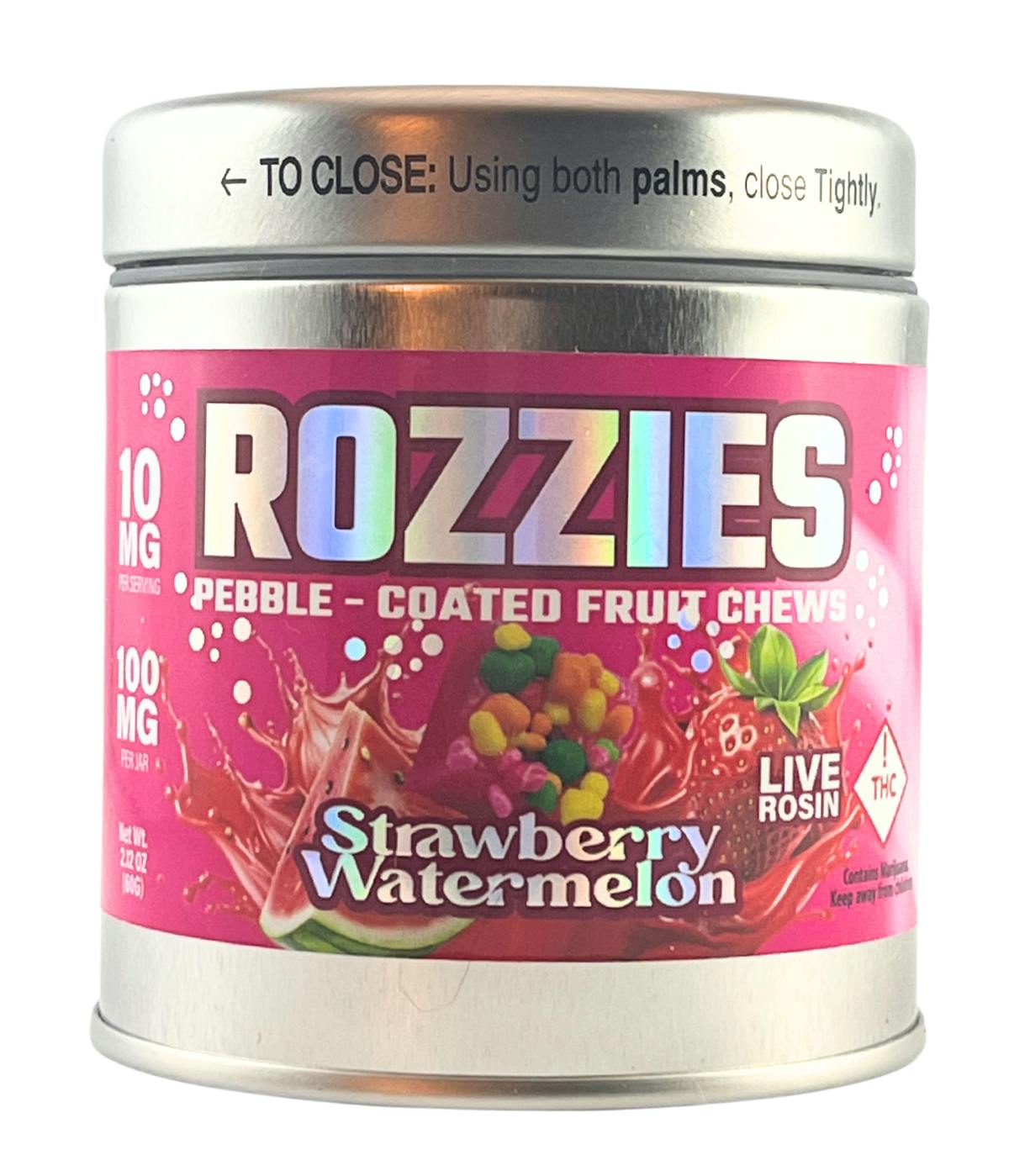 Rozzies Strawberry Watermelon Fruit Chews | Gummies | 10pk | 10mg/ea