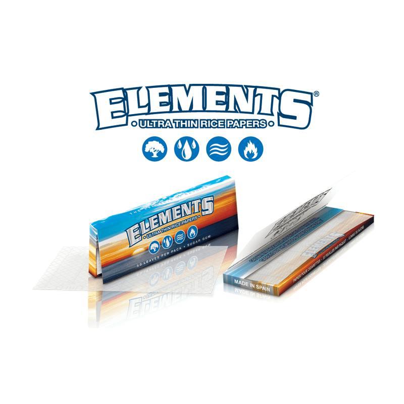 Elements | 1 ¼" Rolling Papers | 50 sheets | Accessories
