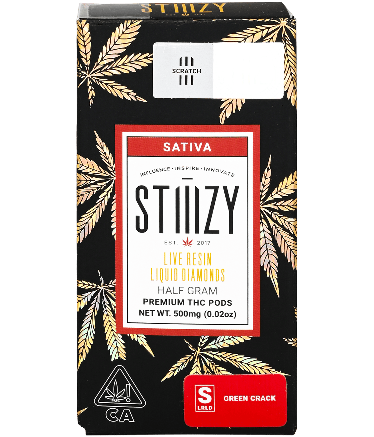 Vape Cartridge - GREEN CRACK .5G Live Resin Liquid Diamonds Pod - STIIIZY