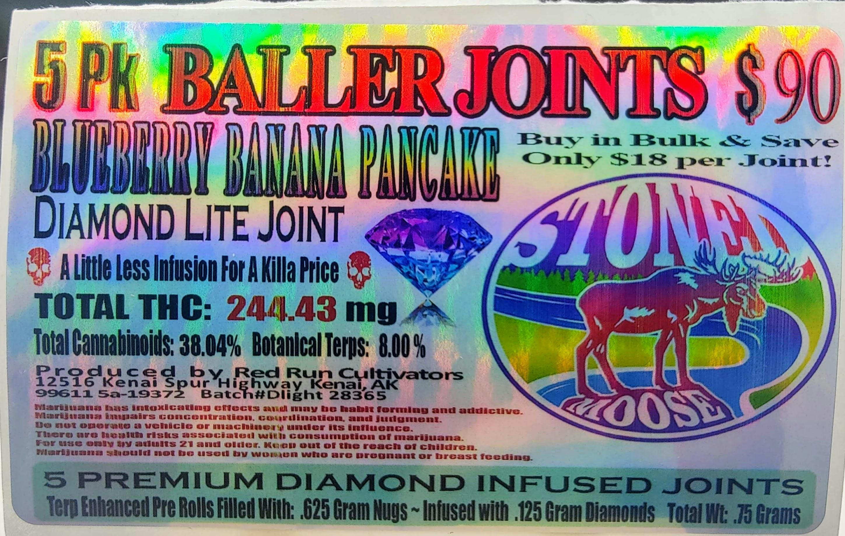 Blueberry Banana Pancake .75g Diamond Lite 5 Pack cannabis product