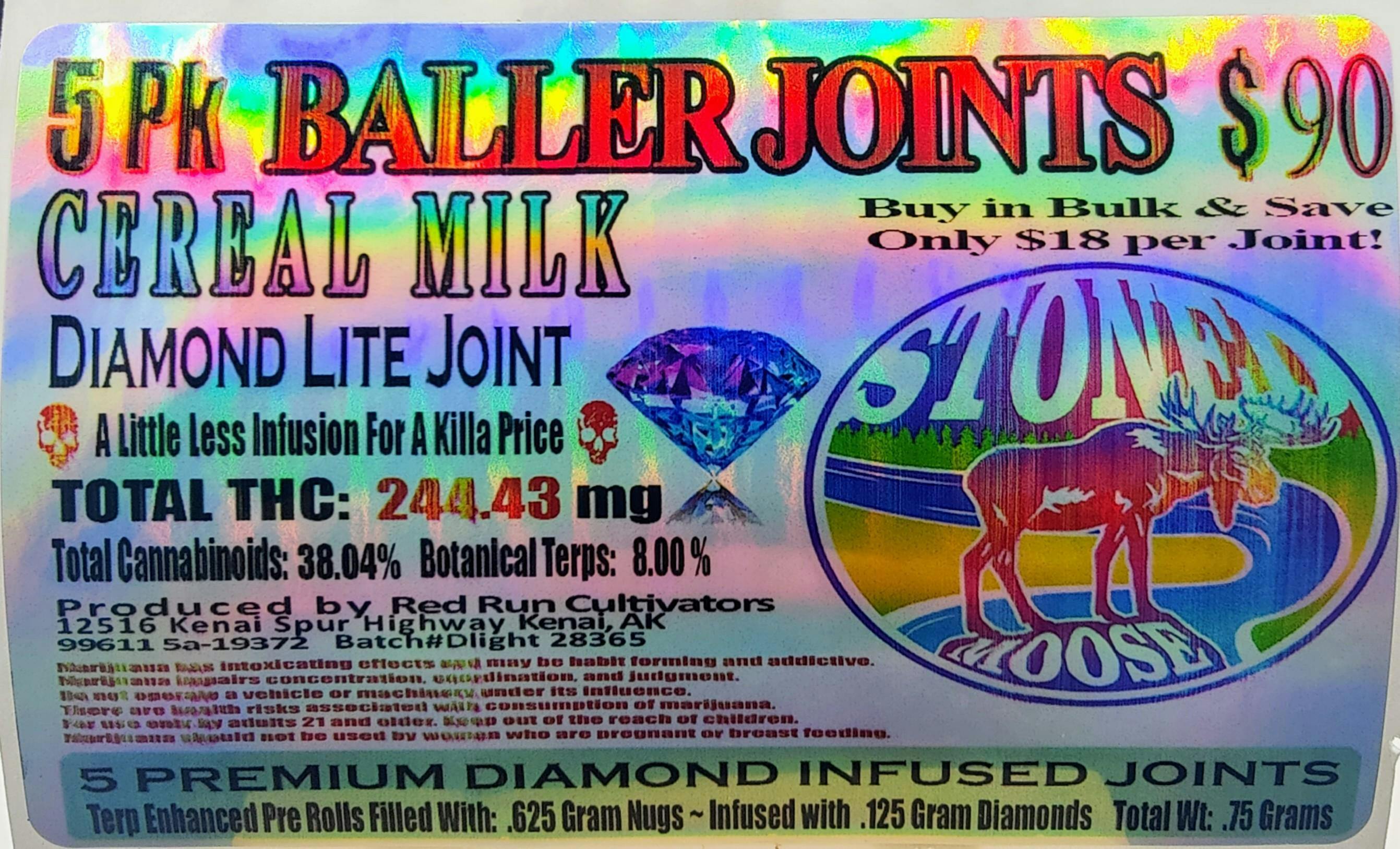 .75g Diamond Lite 5 Pack Cereal Milk cannabis product