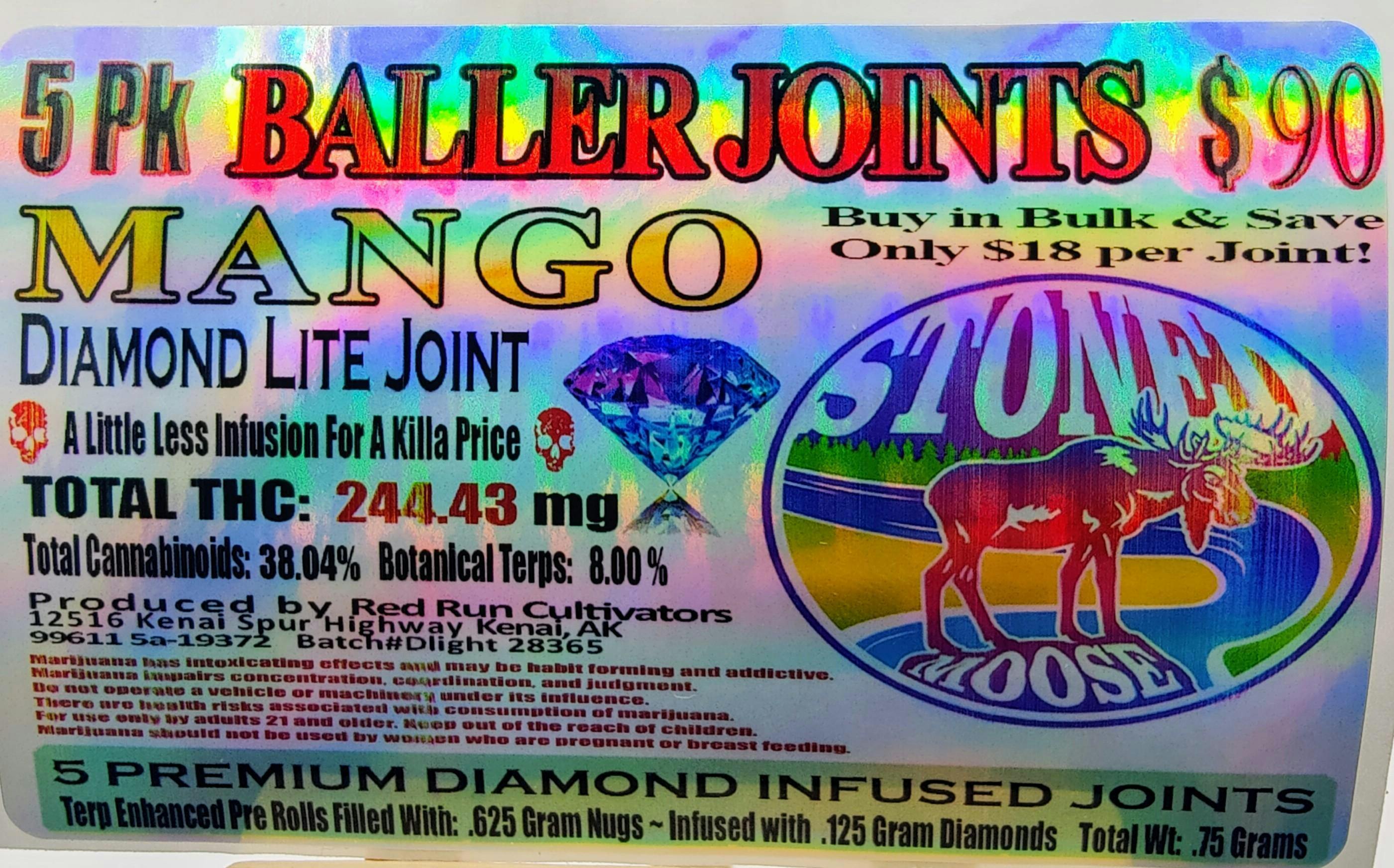 Mango .75g Diamond Lite 5pk cannabis product