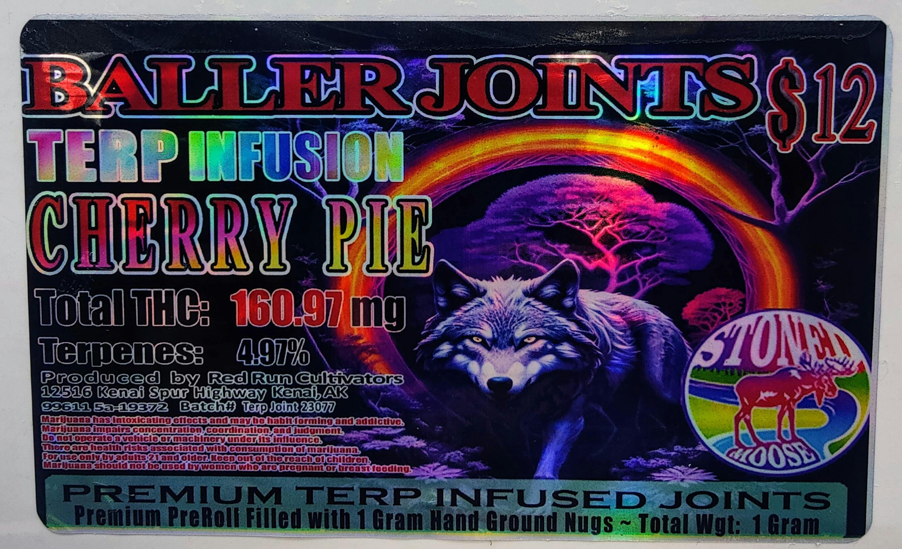 1g Cherry Pie Terp Infused Pre Roll cannabis product