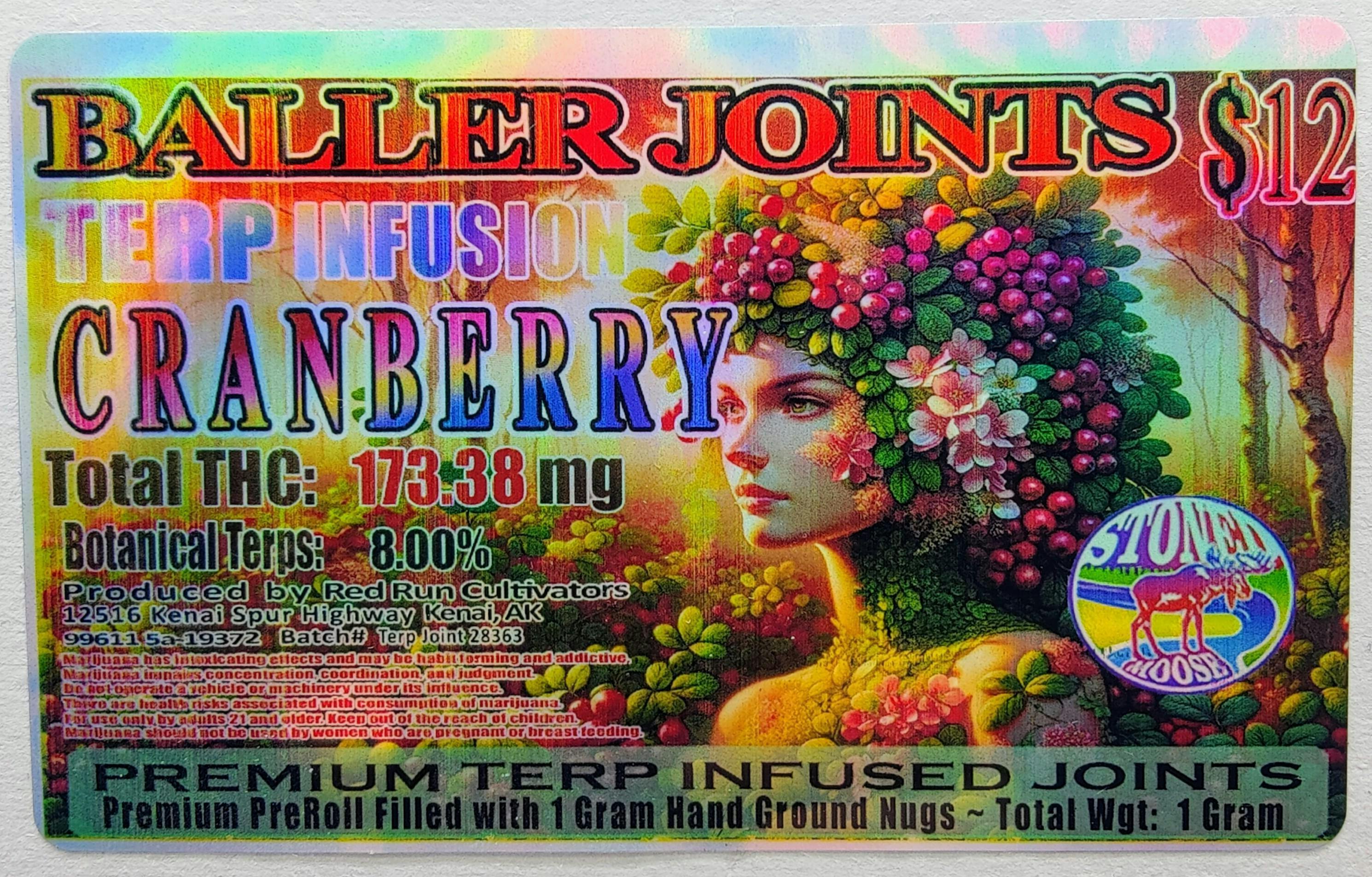 Terp Pre Roll - Cranberry 1g - RDRN5 cannabis product