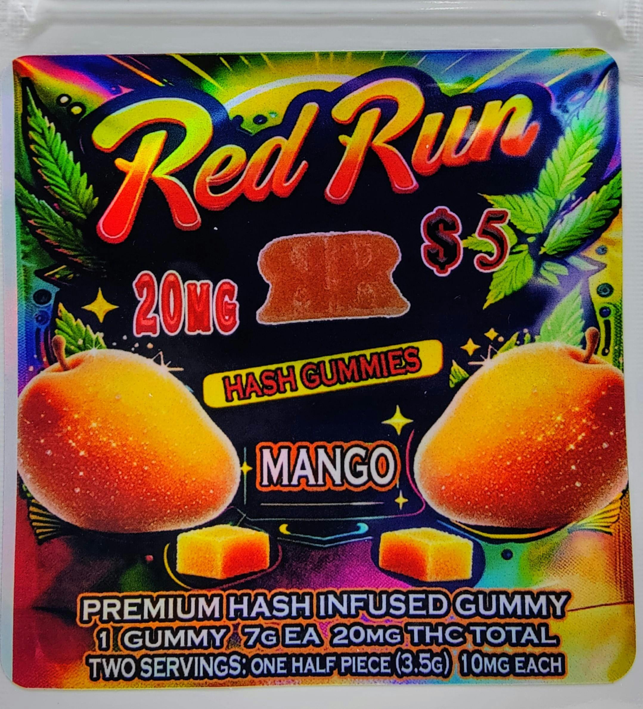 20mg Mango Gummeis at Red Run Cannabis Company on K Beach