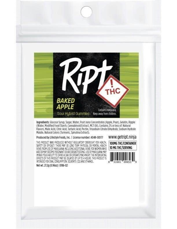 Ript - Baked Apple Gummies 100mg