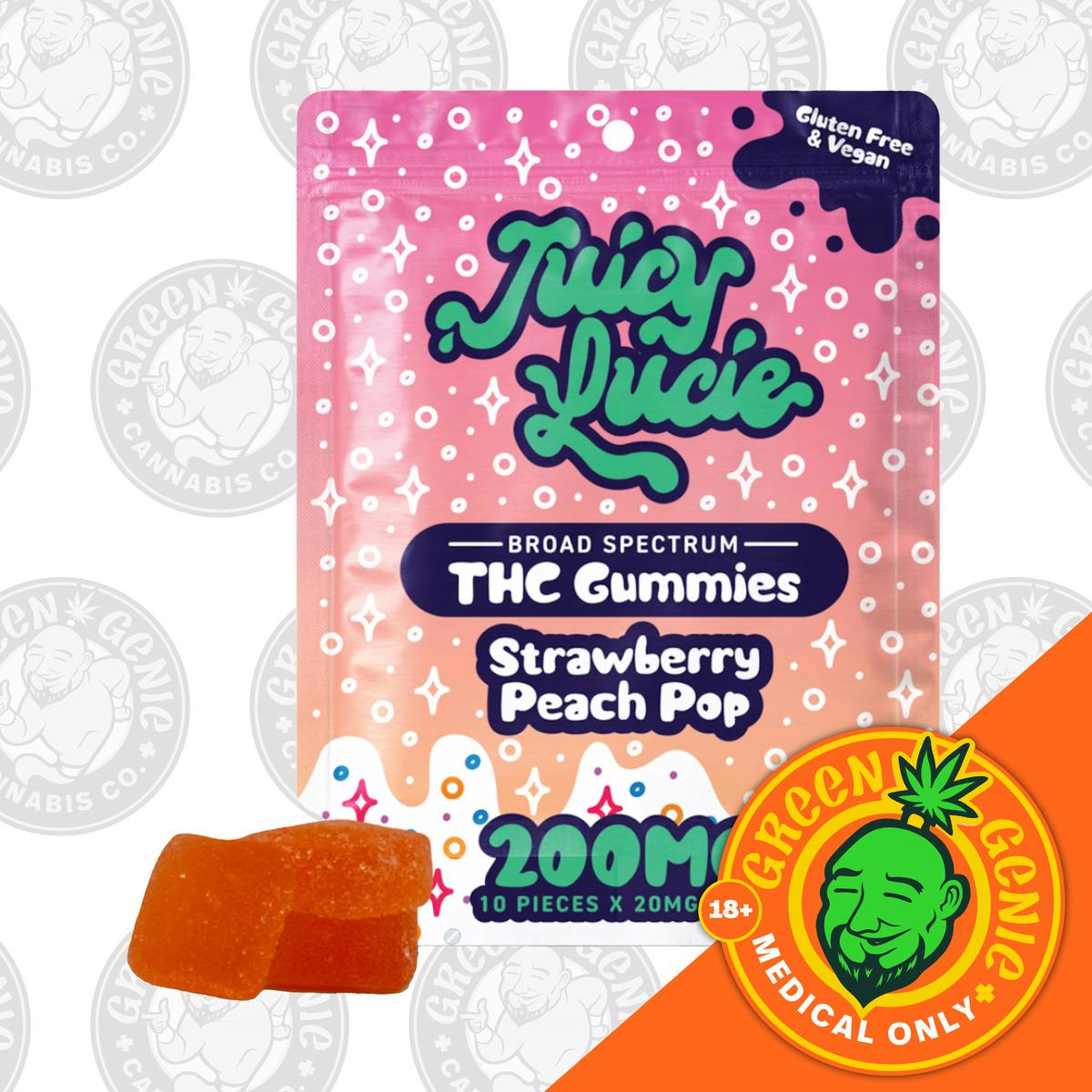 Strawberry Peach Pop | Gummies | 10pk | 20mg/ea cannabis product