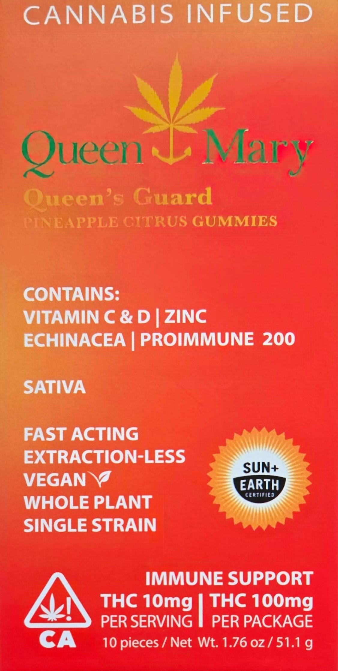 QUEEN’S GUARD – Whole-Plant Immune Support Gummy (10mg THC): Burmese Mimosa