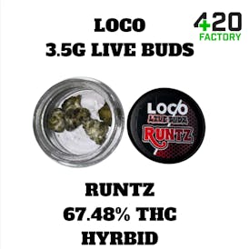 LOCO | 3.5G Live Buds | Runtz - 67.48% THC