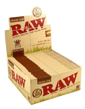 RAW King Size Slim Organic Hemp Rolling Papers
