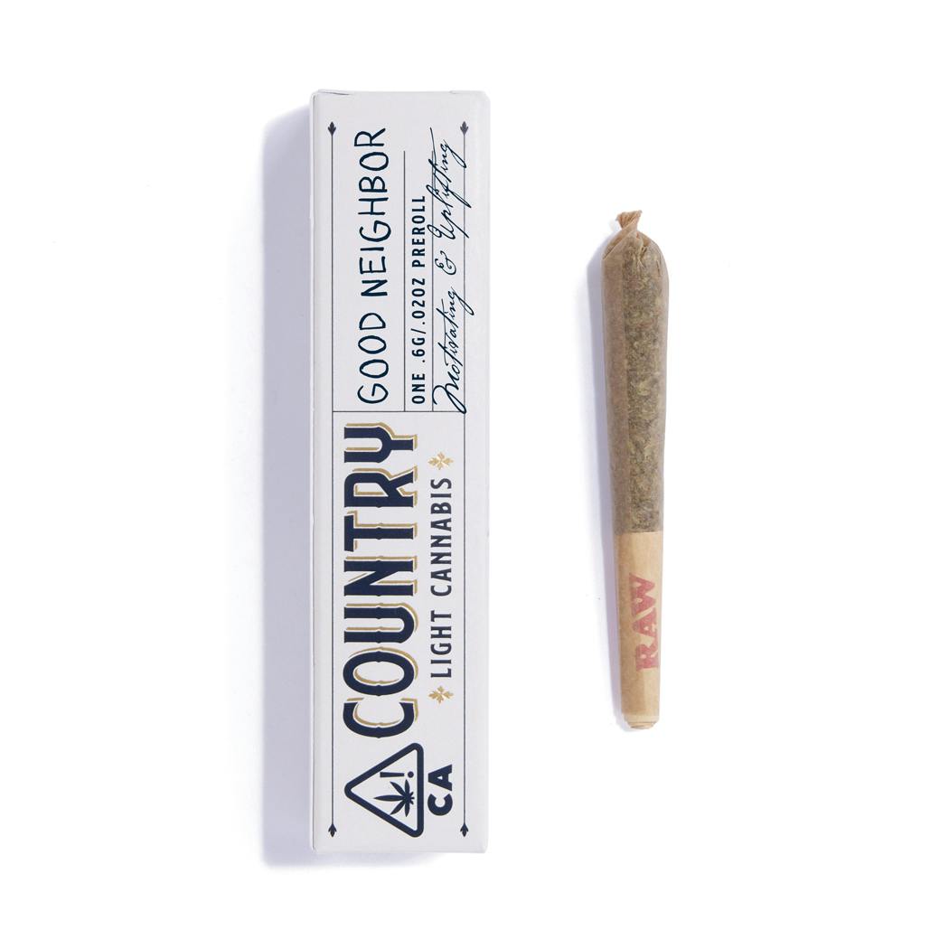 Country - Good Neighbor - 1:1 Preroll - .6g - CBD/THC