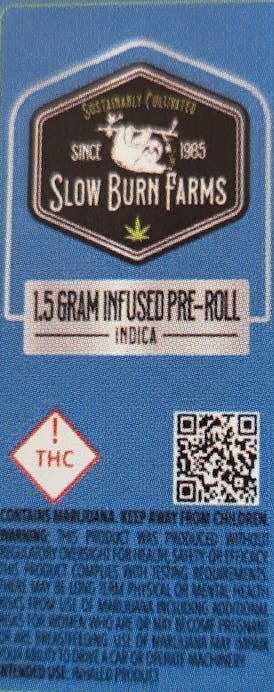 1.5g Infused pre-roll - Indica