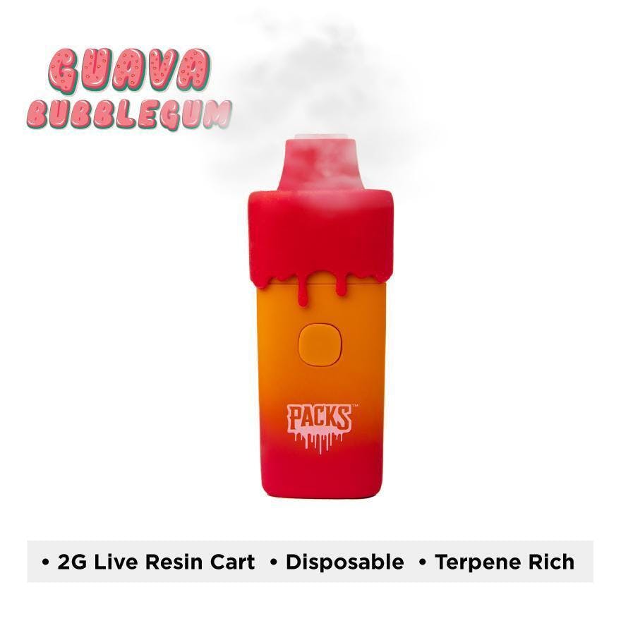 Guava Bubblegum | Live Resin Disposable | 2g by PACKS LOS ANGELES