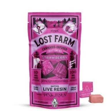 Strawberry 'Pink Jesus' Live Resin Chews | 100mg | 10ct | 10mg/ea