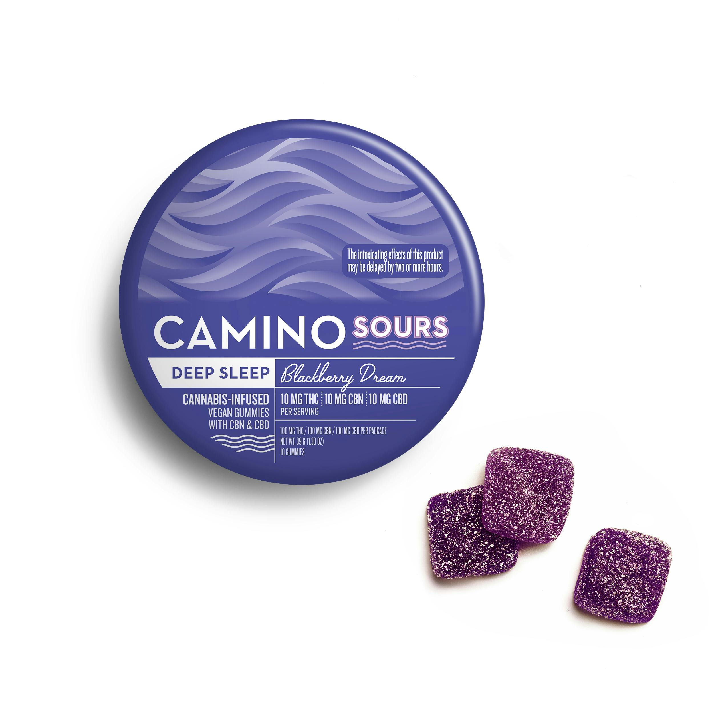 Deep Sleep | Blackberry Dream Sours 1:1:1 Gummies | 100mg | 10ct | 10mg/ea