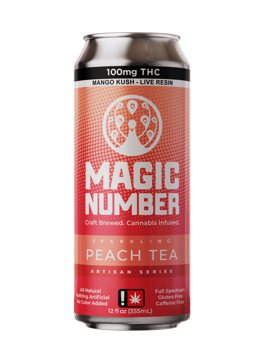 Magic Number | Peach Tea | Carbonated | 100mg | 12oz by Magic Number