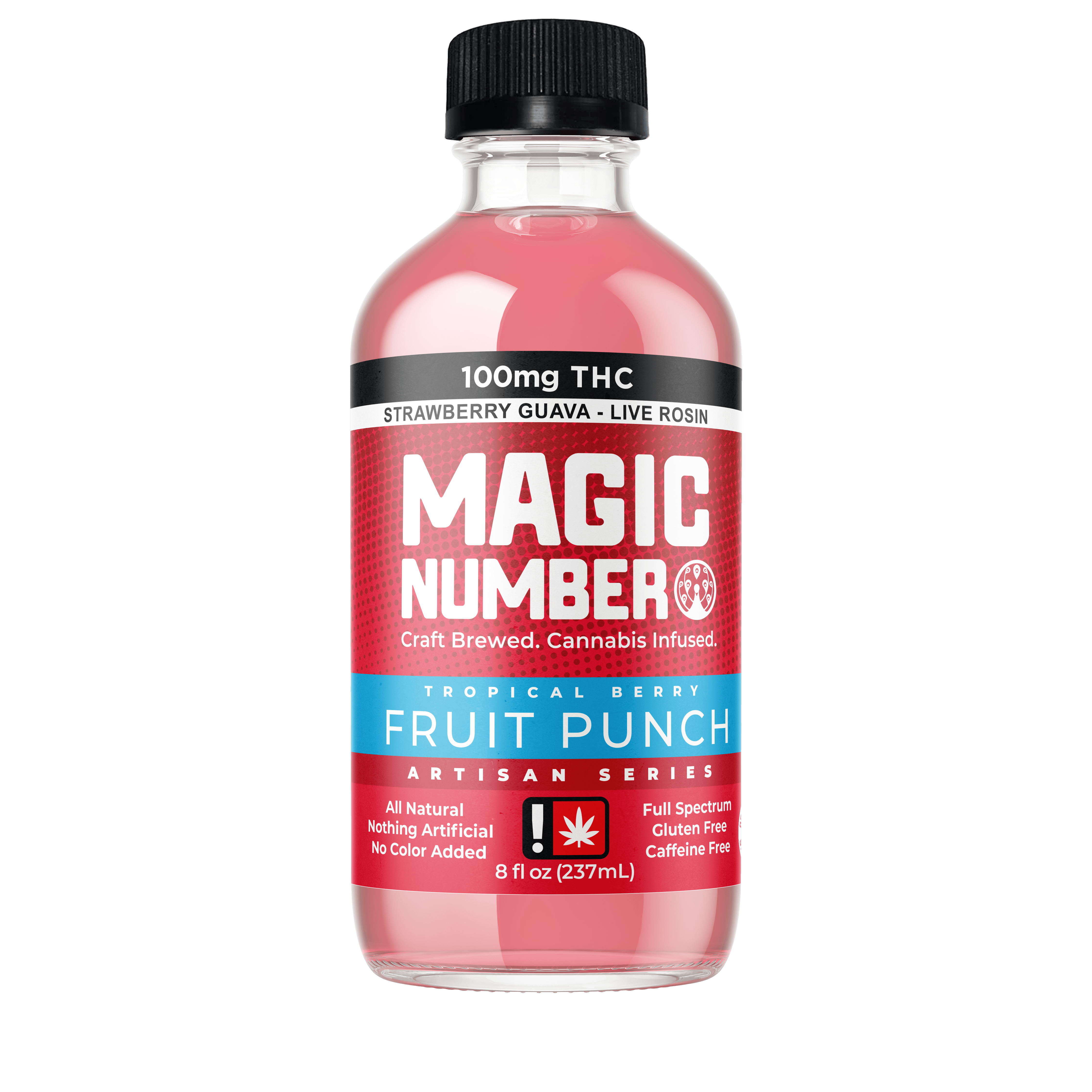 Magic Number | Fruit Punch | Non-Carbonated | 100mg | 8oz by Magic Number