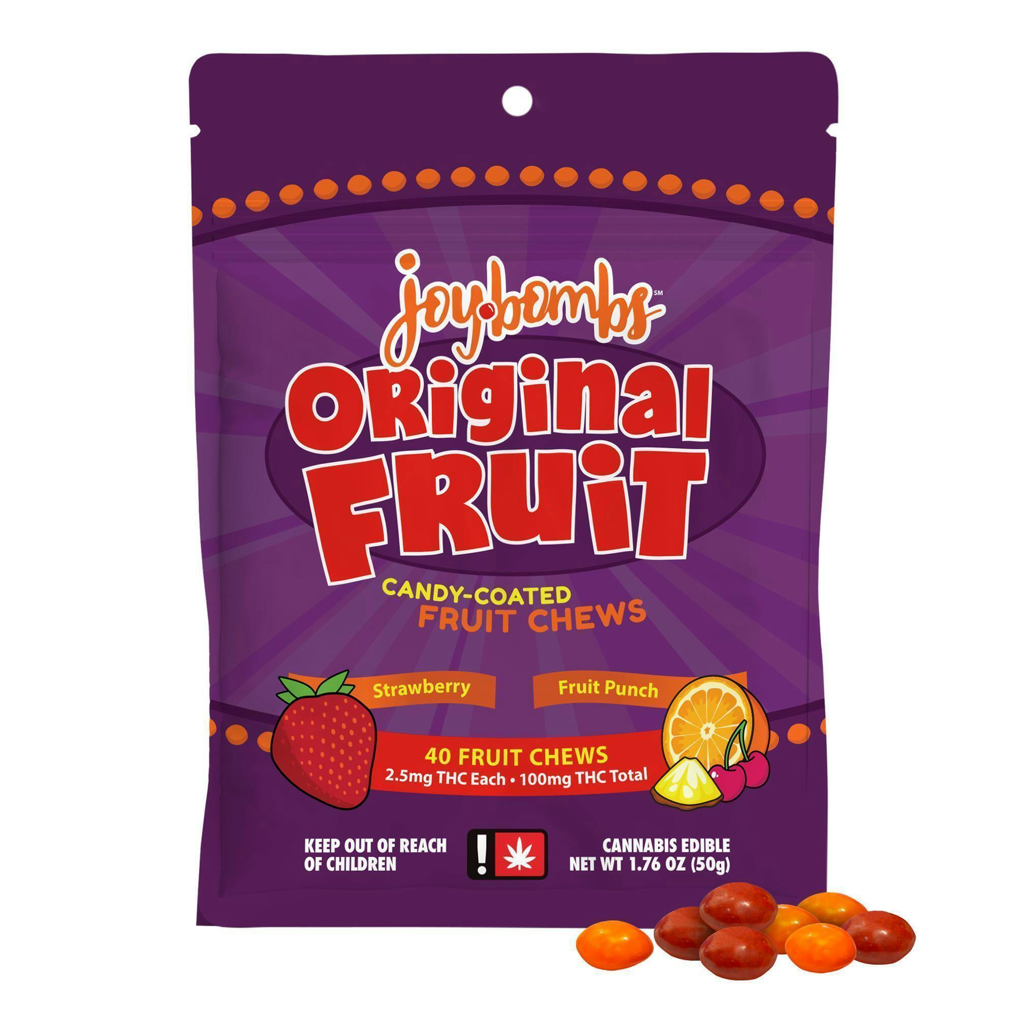 Joy Bombs Original Fruit - 100mg THC (40pk / 2.5mg THC ea)