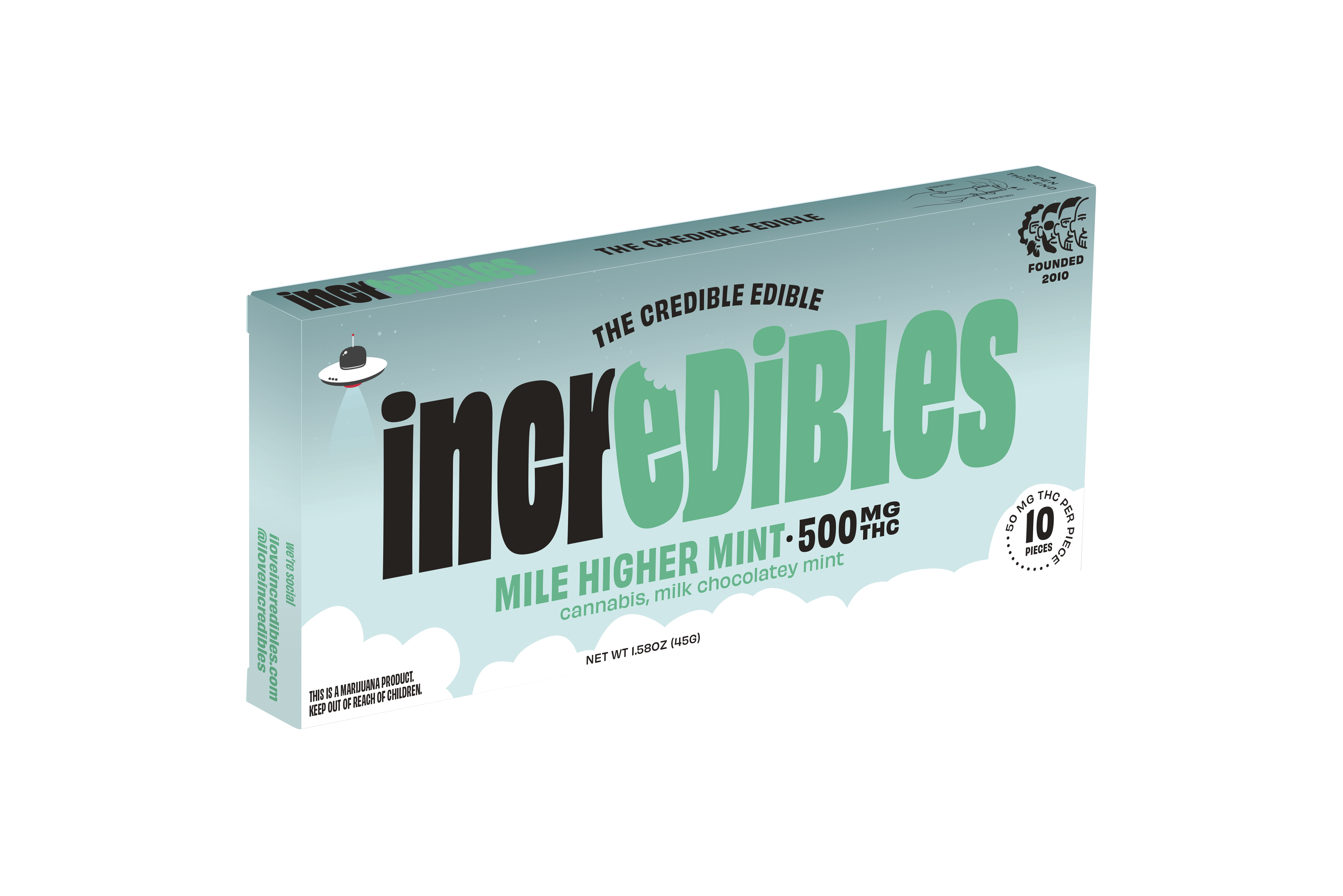Edible MEDICAL ONLY Incredibles Mile Higher Mint - 500mg - GTI - Green Thumb Industries