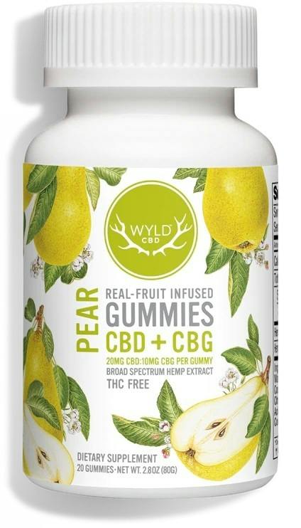 Edible Gummies Pear Wyld CBD:CBG 400mg/200mg - NWC