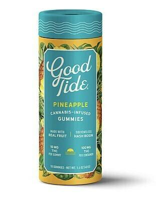 Gummy - Pineapple - Uplifting (Hash Oil Rosin) - 100mg - NWC - Good Tide