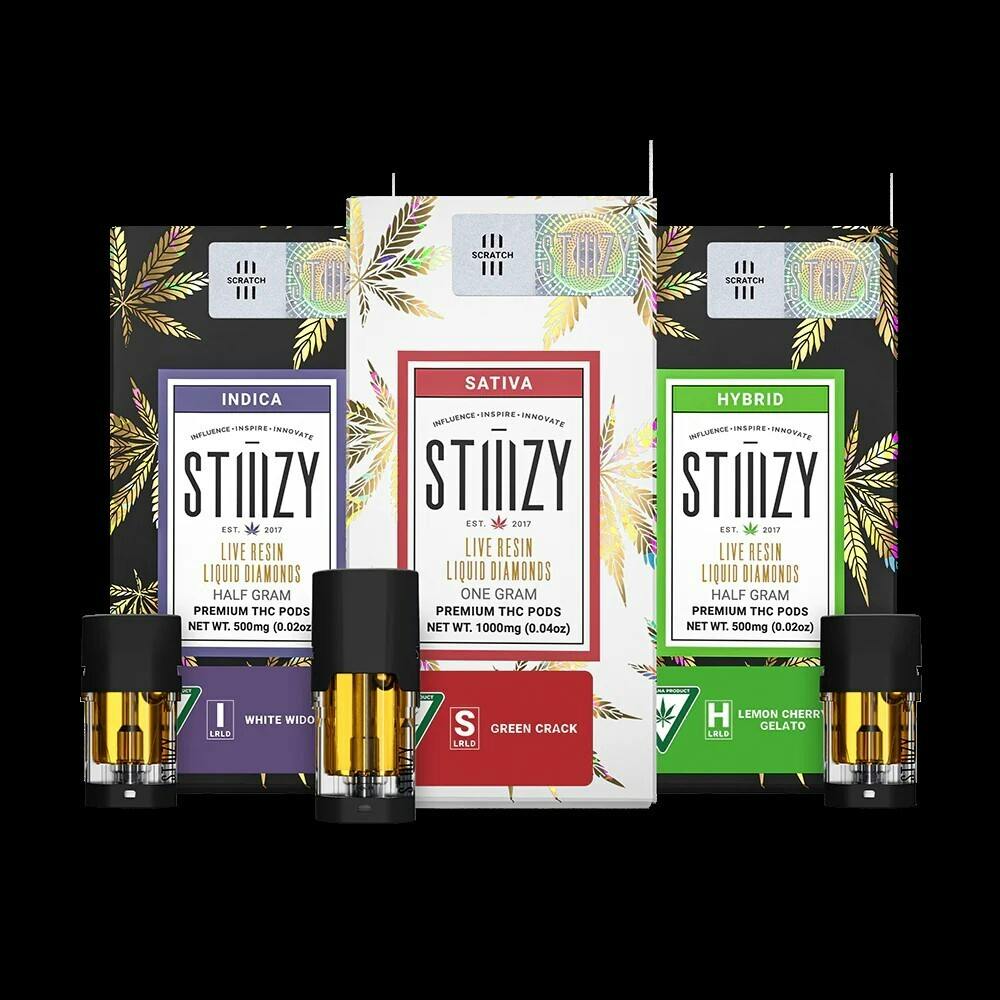 Vape Cartridge - STRAWBERRY SHORTCAKE (INDICA) .95G Live Resin Liquid Diamonds Pod - STIIIZY - AEG