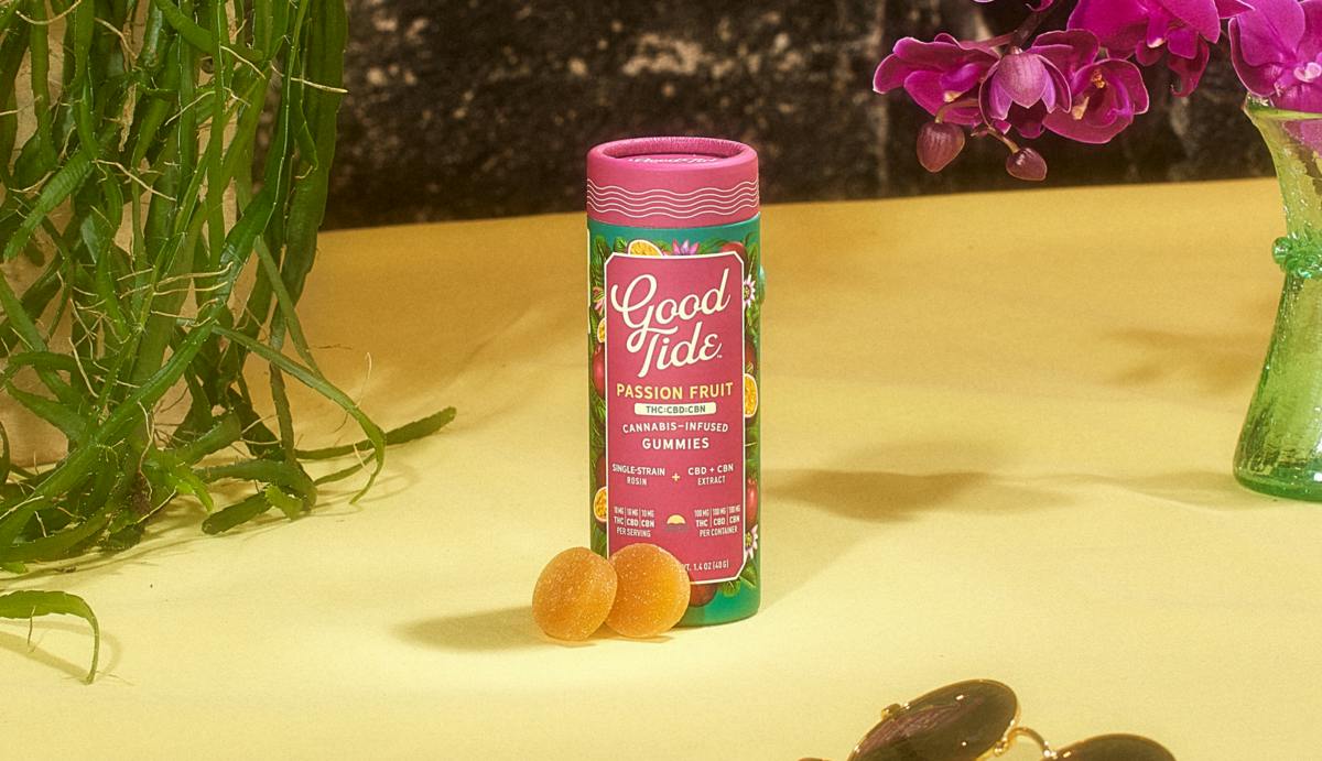Gummy - Passion Fruit (1:1:1 THC:CBD:CBN) - Refreshing (Hash Oil Rosin) - 100mg - NWC - Good Tide