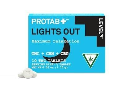 PROTAB+ | Lights Out Tablets 20:10:3 THC:CBN:CBG | 200mg | 10ct | 20mg/ea