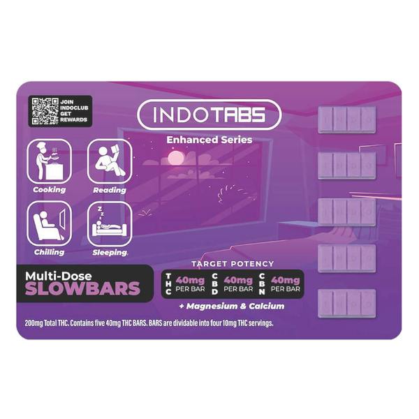 Capsule - Indo Tabs Enhanced Slow Bars - 200mg -5pk - THC/CBD/CBN + Vitamins- LVX