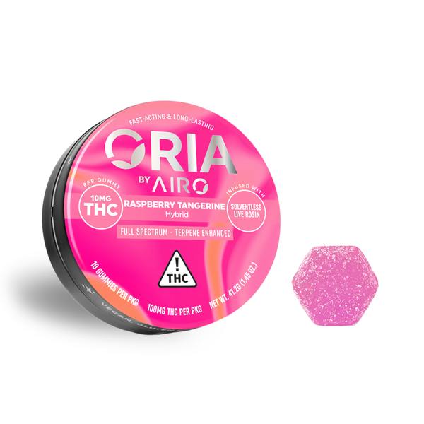 Oria | Raspberry Tangerine Gummies | 100mg | 10ct | 10mg/ea