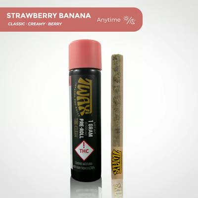 The Clear TWAX Infused Pre-roll 1g | Strawberry Banana (HYBRID)