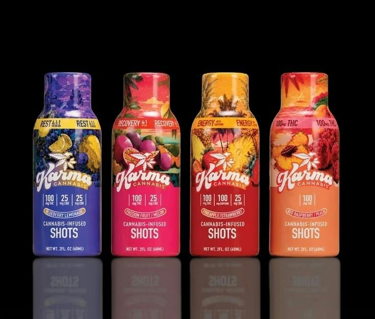 Beverage - 2oz Red Raspberry Peach - 100mg- SSW - KARMA