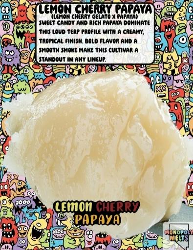 ROSIN - Monopoly Melts | Lemon Cherry Papaya (HYBRID) | Live Rosin | 1g - VLC