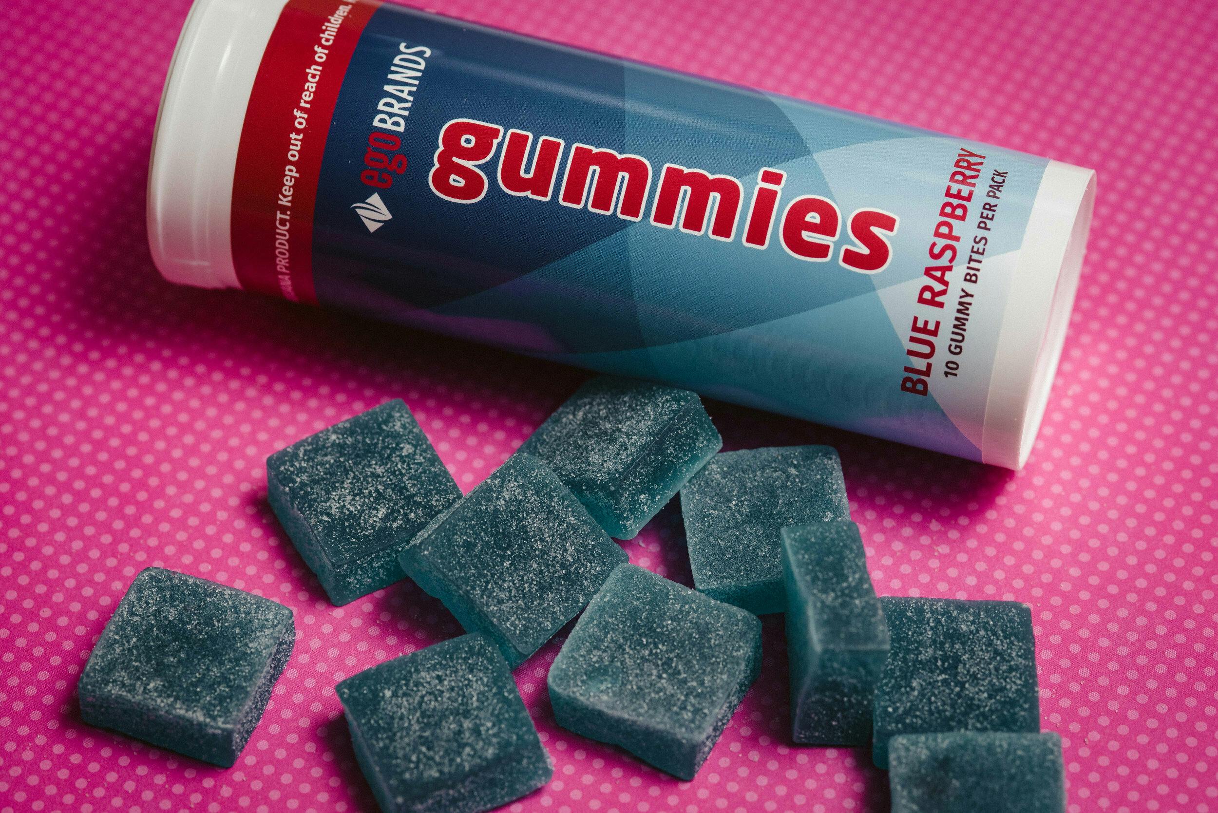 Edible MEDICAL ONLY Gummies Blue Raspberry - 500mg - EGO