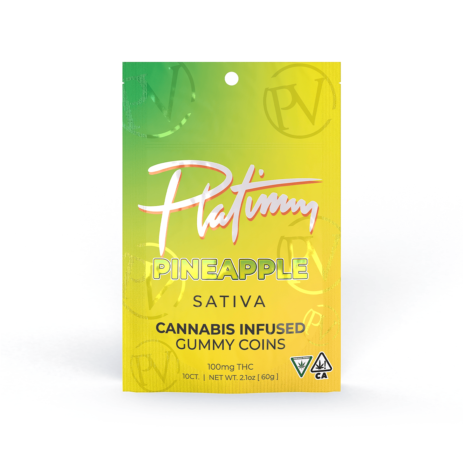 Platinum Vape Gummies Pineapple 100mg