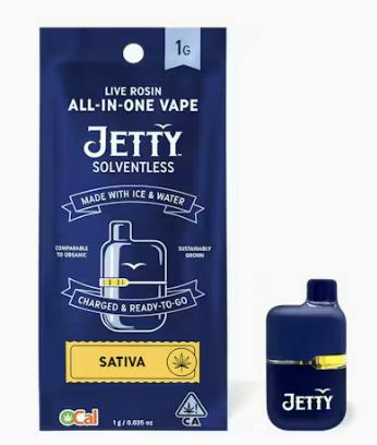 JETTY - DISPOSABLE (MINI TANK LIVE RESIN) 1G - SATIVA - TANGIE COOKIE BURGER