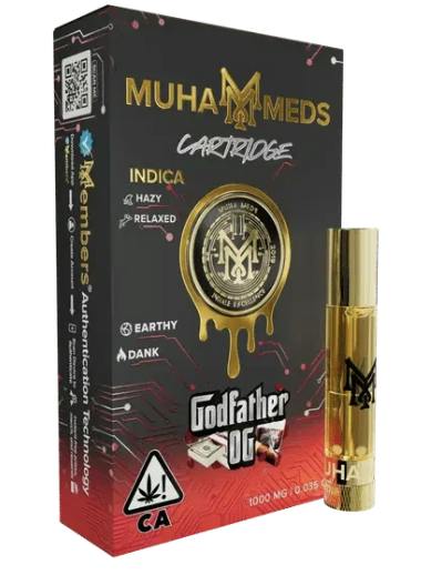 MUHA MEDS - VAPE (DISTILLATE) - 1G - INDICA - GODFATHER OG