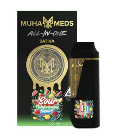 MUHA MEDS - DISPOSABLE (DISTILLATE) - 1G - SATIVA - WATERMELON SQUIRT