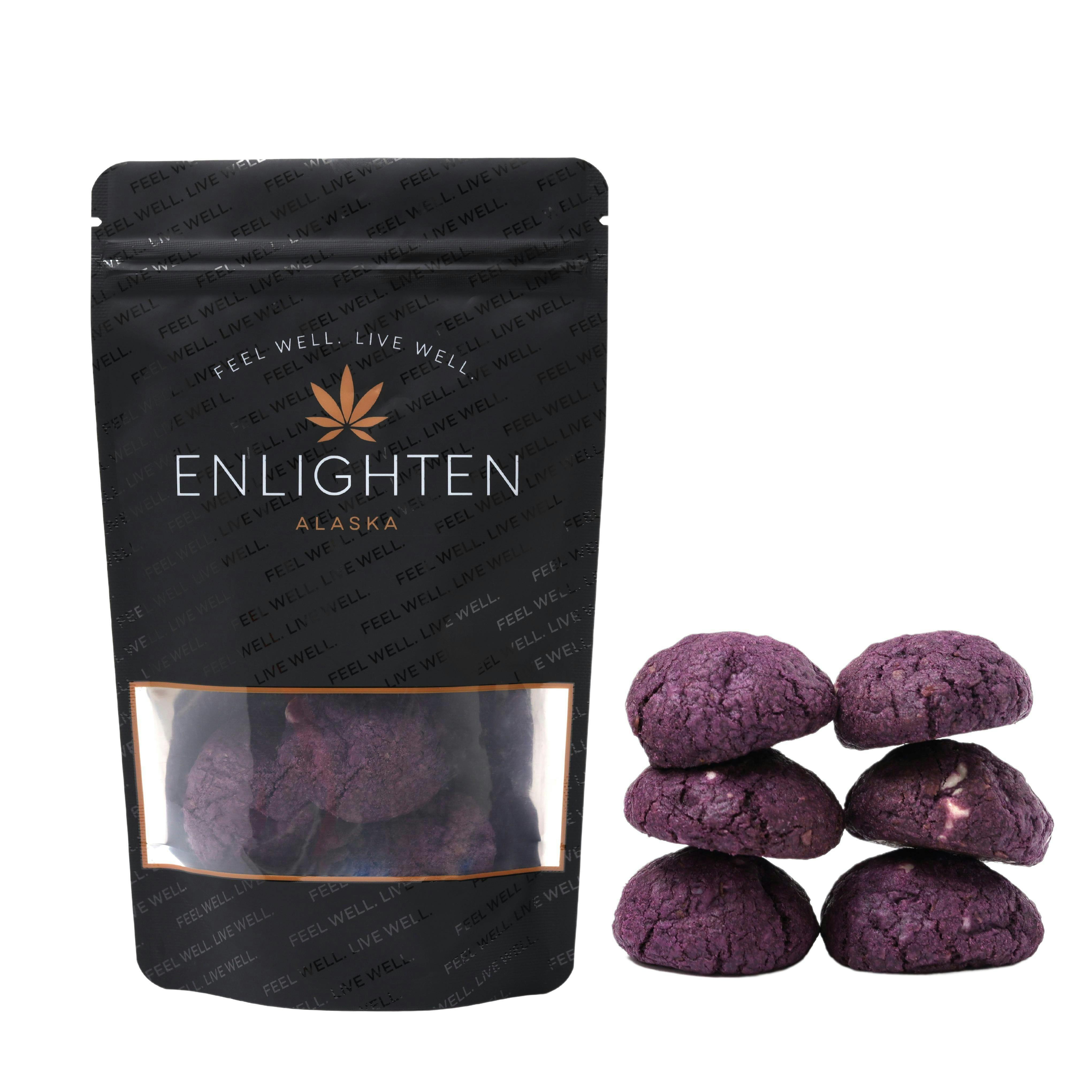 Ube & Toasted Coconut White Chocolate Chip Cookies - 10 pack (100mg) by Enlighten
