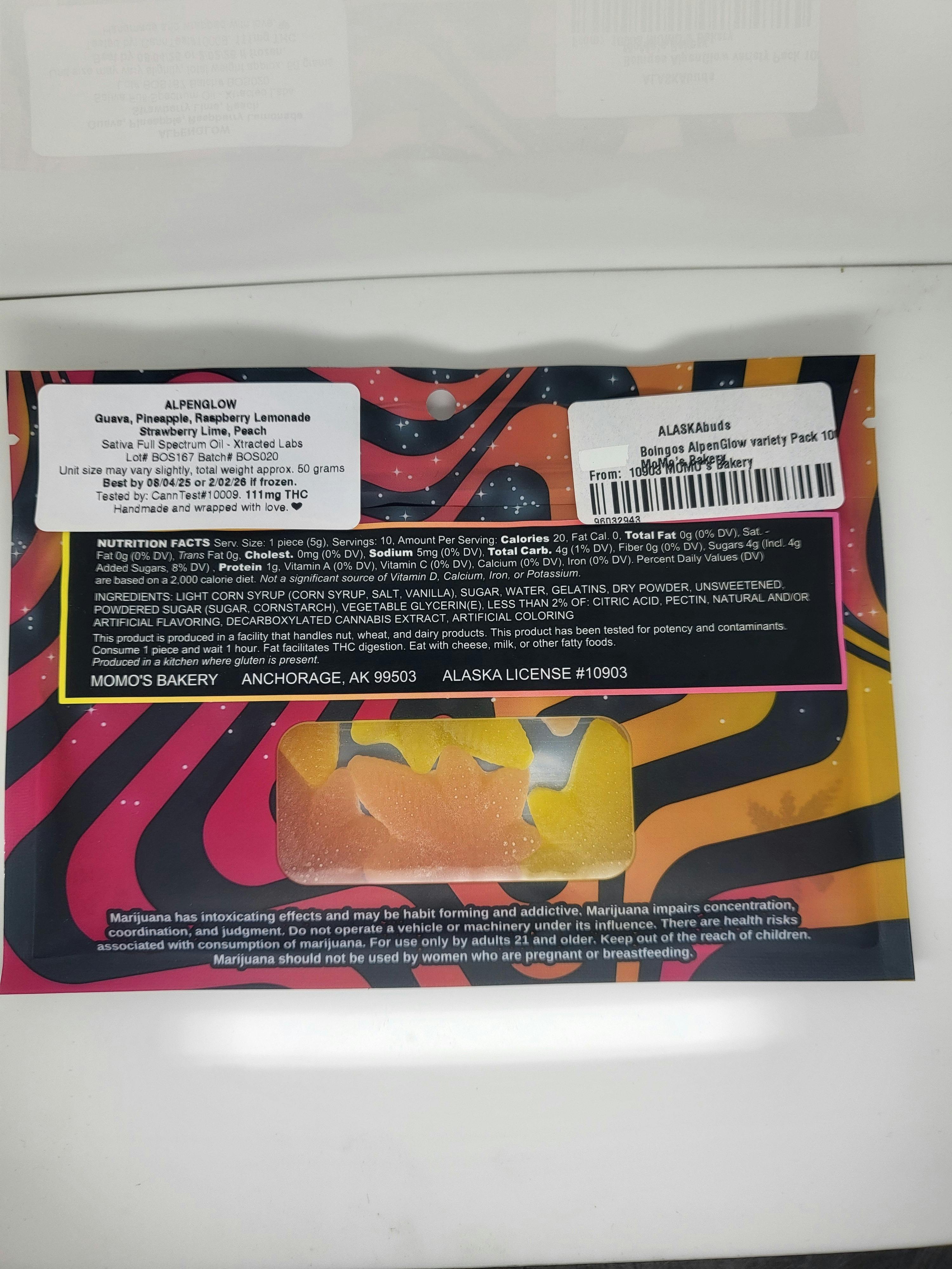 Alpenglow Variety Sativa Boingos | 10pk | 100mg total