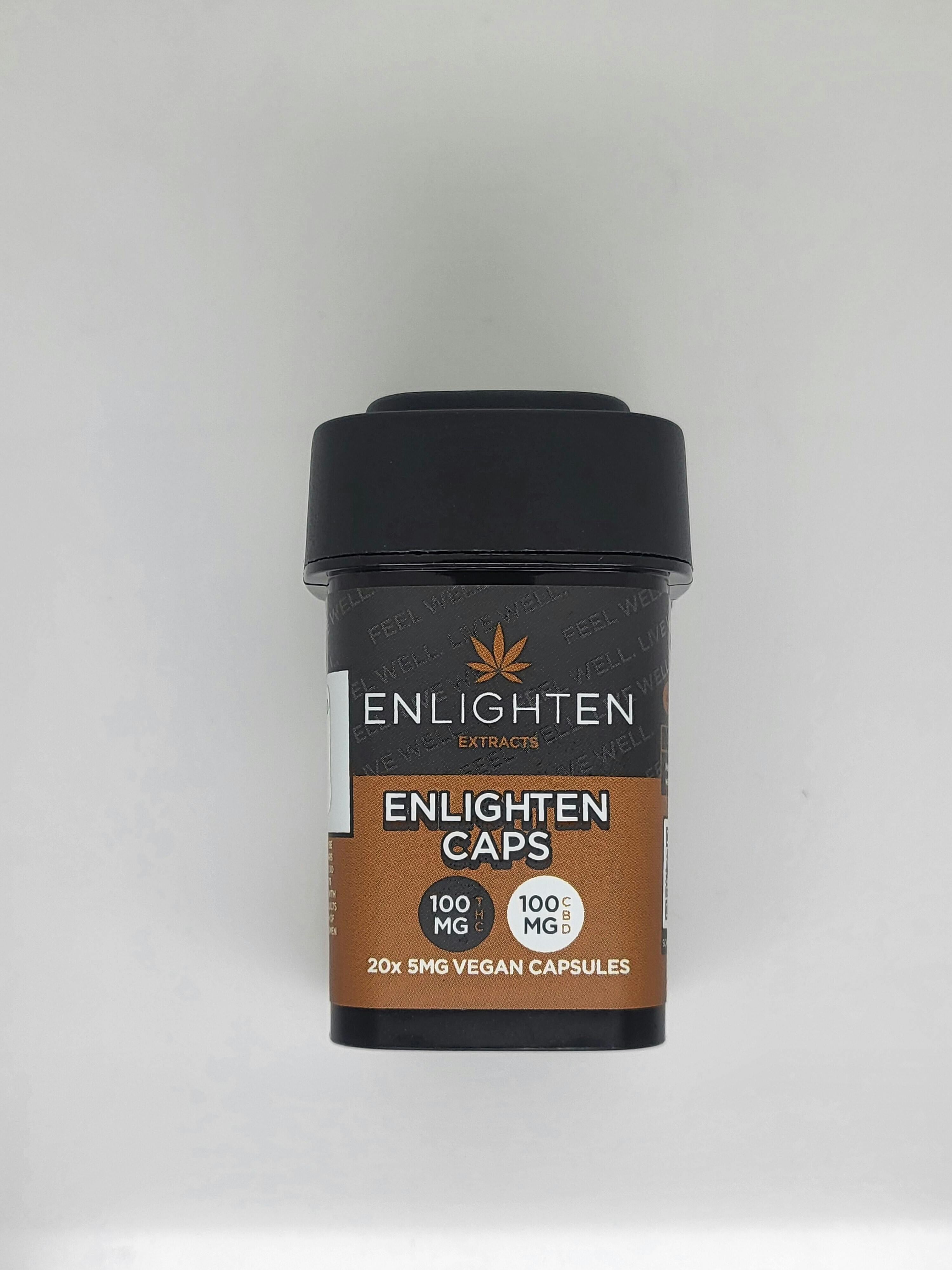 Nighttime 1:1 Capsules 100mg THC 100mg CBD by Enlighten