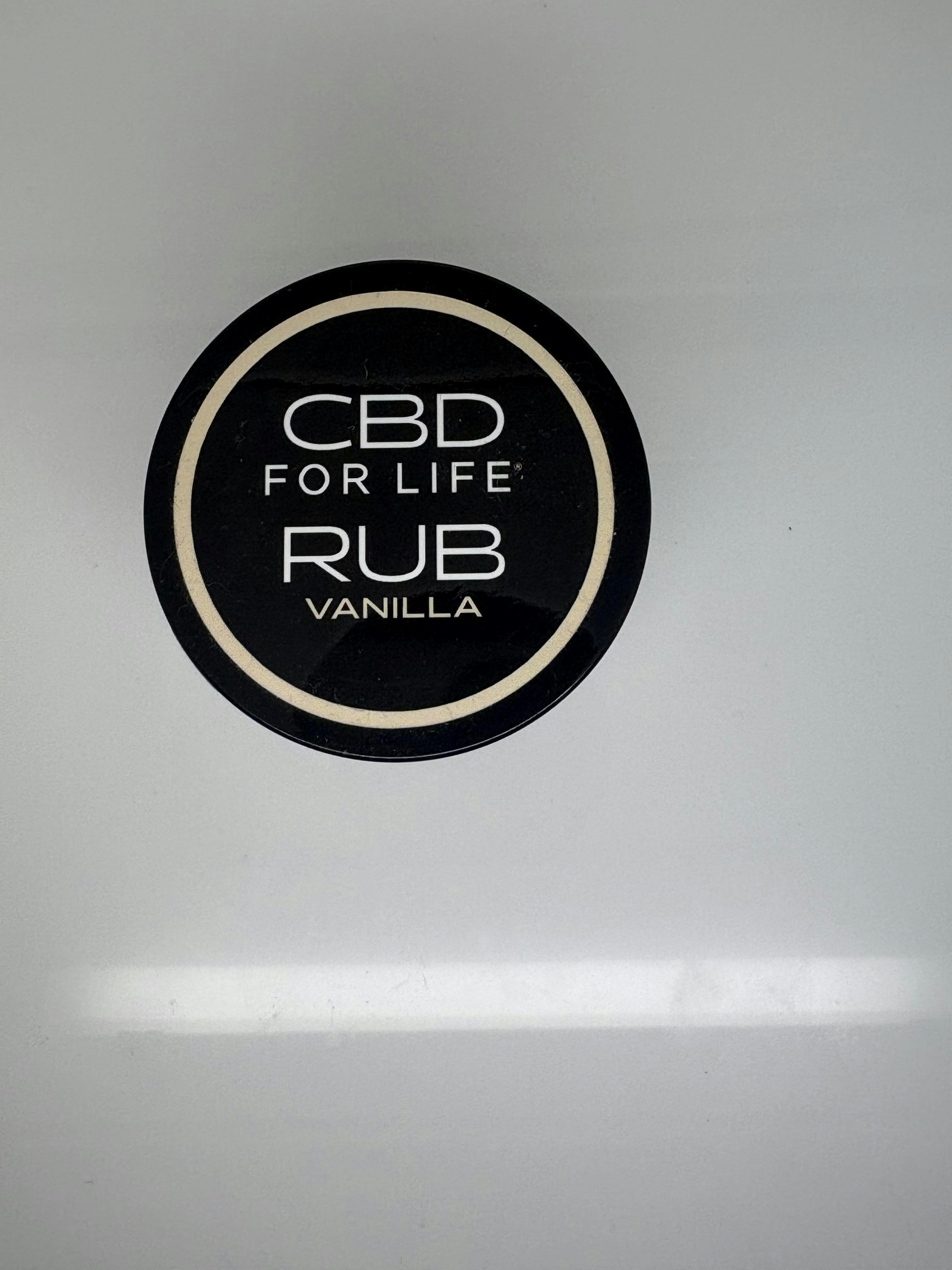 CBD For Life Rub Vanilla
