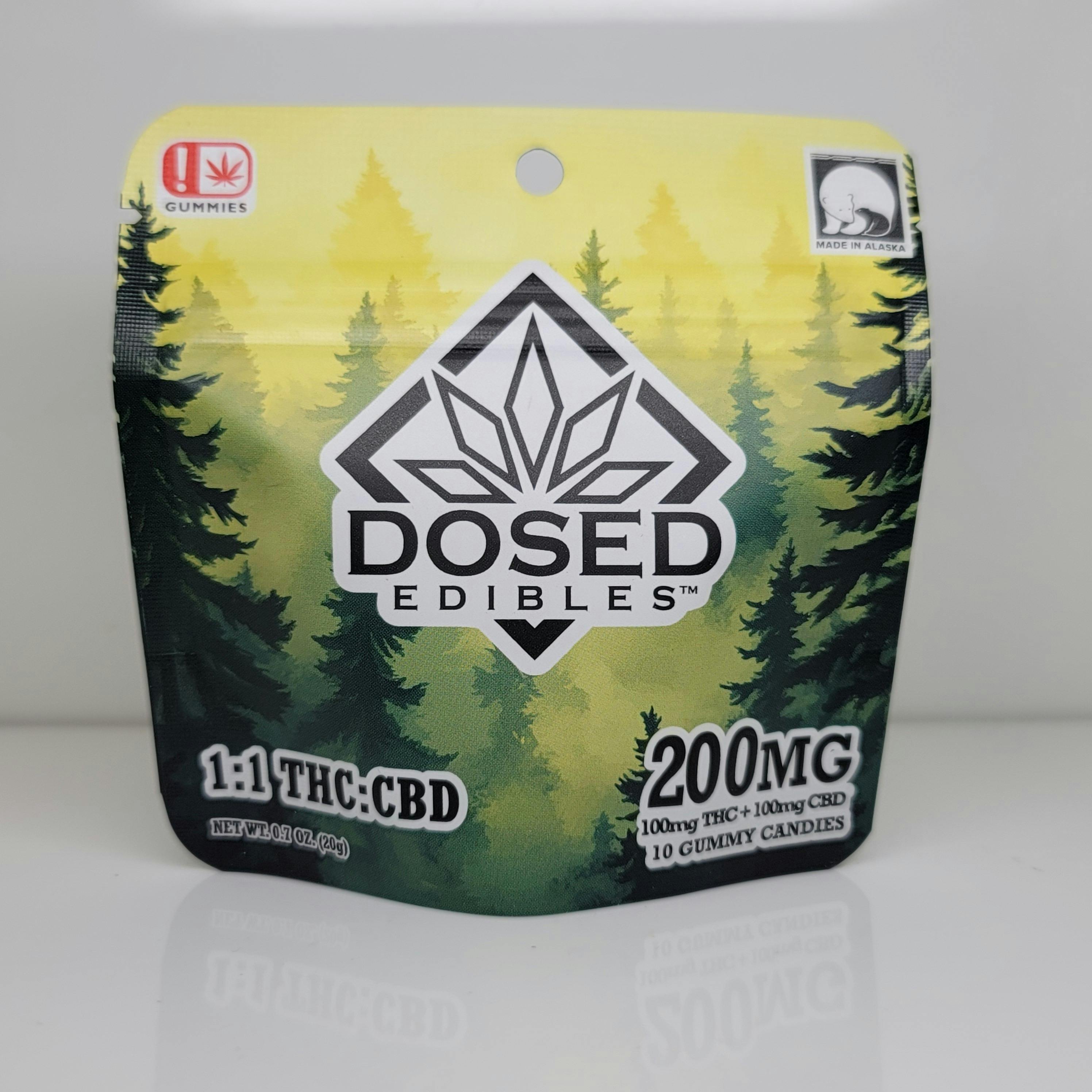 1:1 THC CBD Dosed Gummies 200mg
