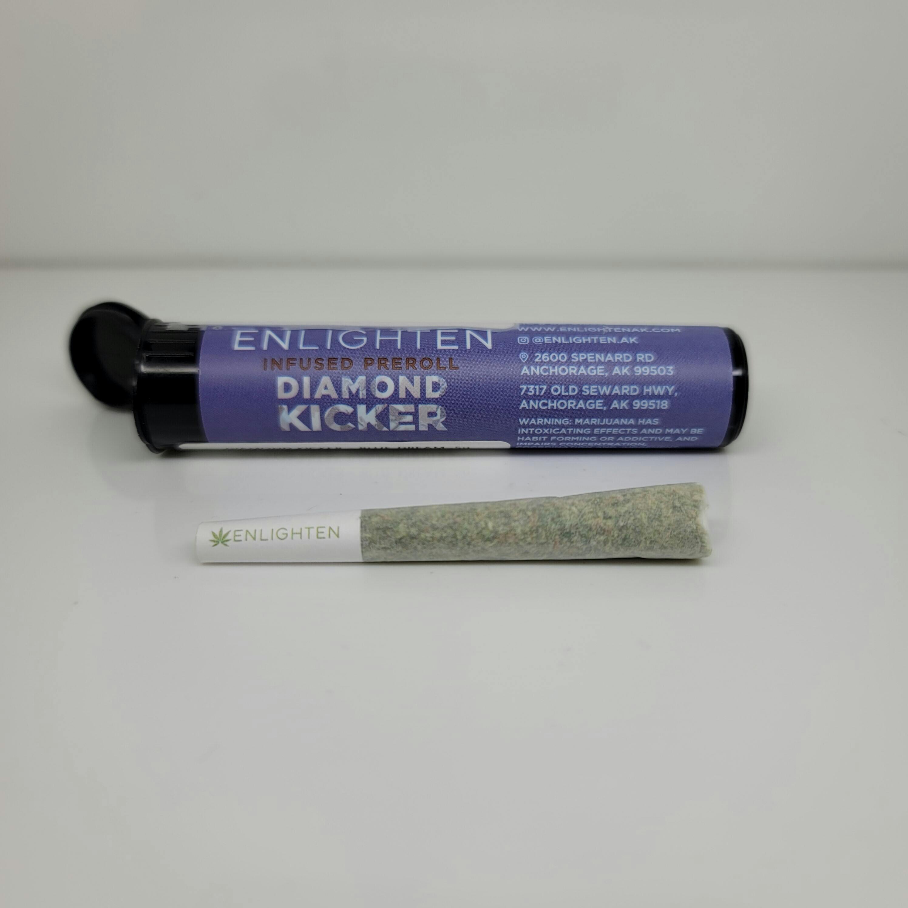 Blue Dream Diamond Kicker Infused Joint 37.19% THC by Enlighten