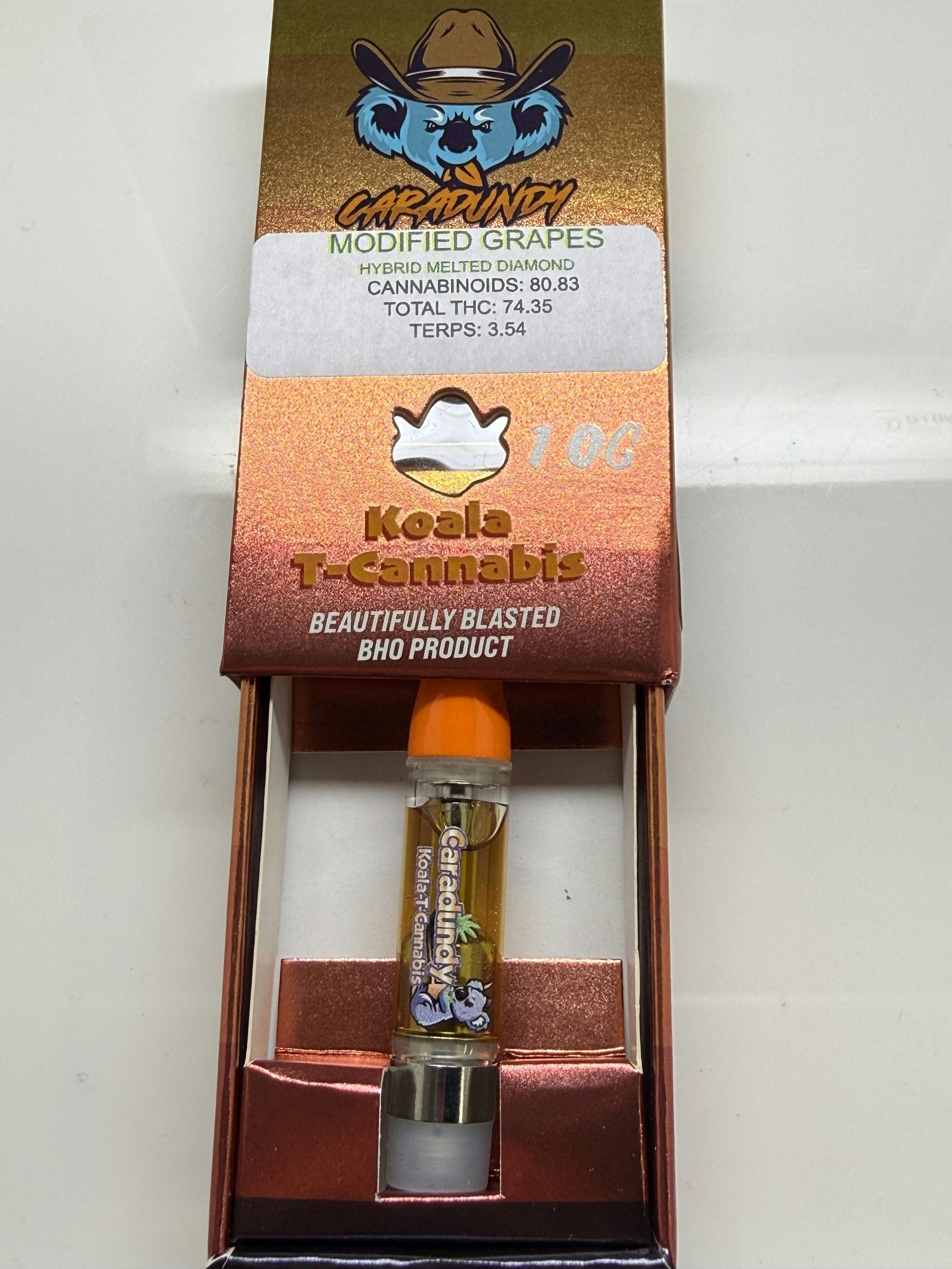 Modified Grapes 0.5g Cartridge - 74.35% THC by Caradundy