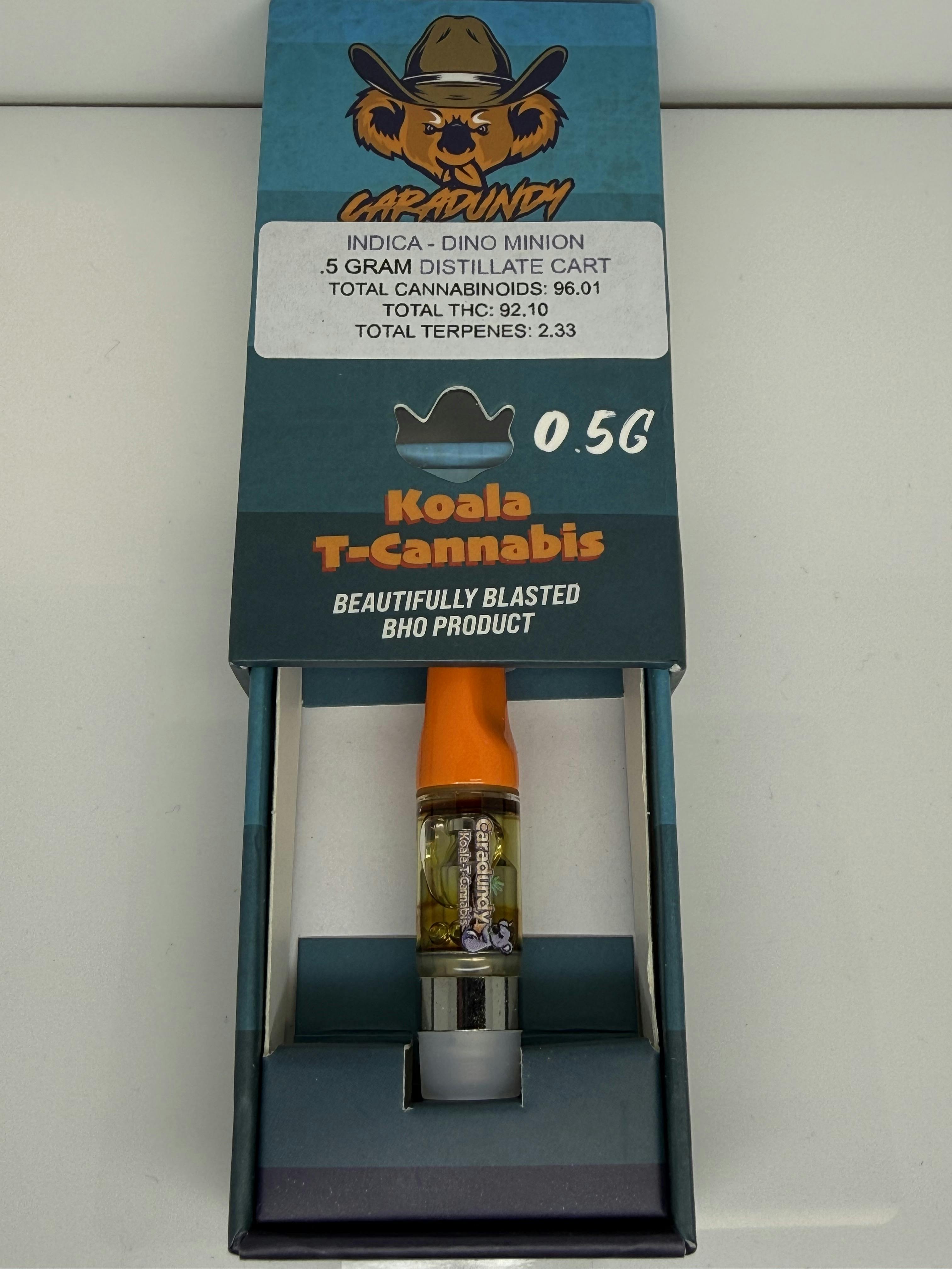 Dino Minion 0.5g Cartridge 92.10% THC by Caradundy