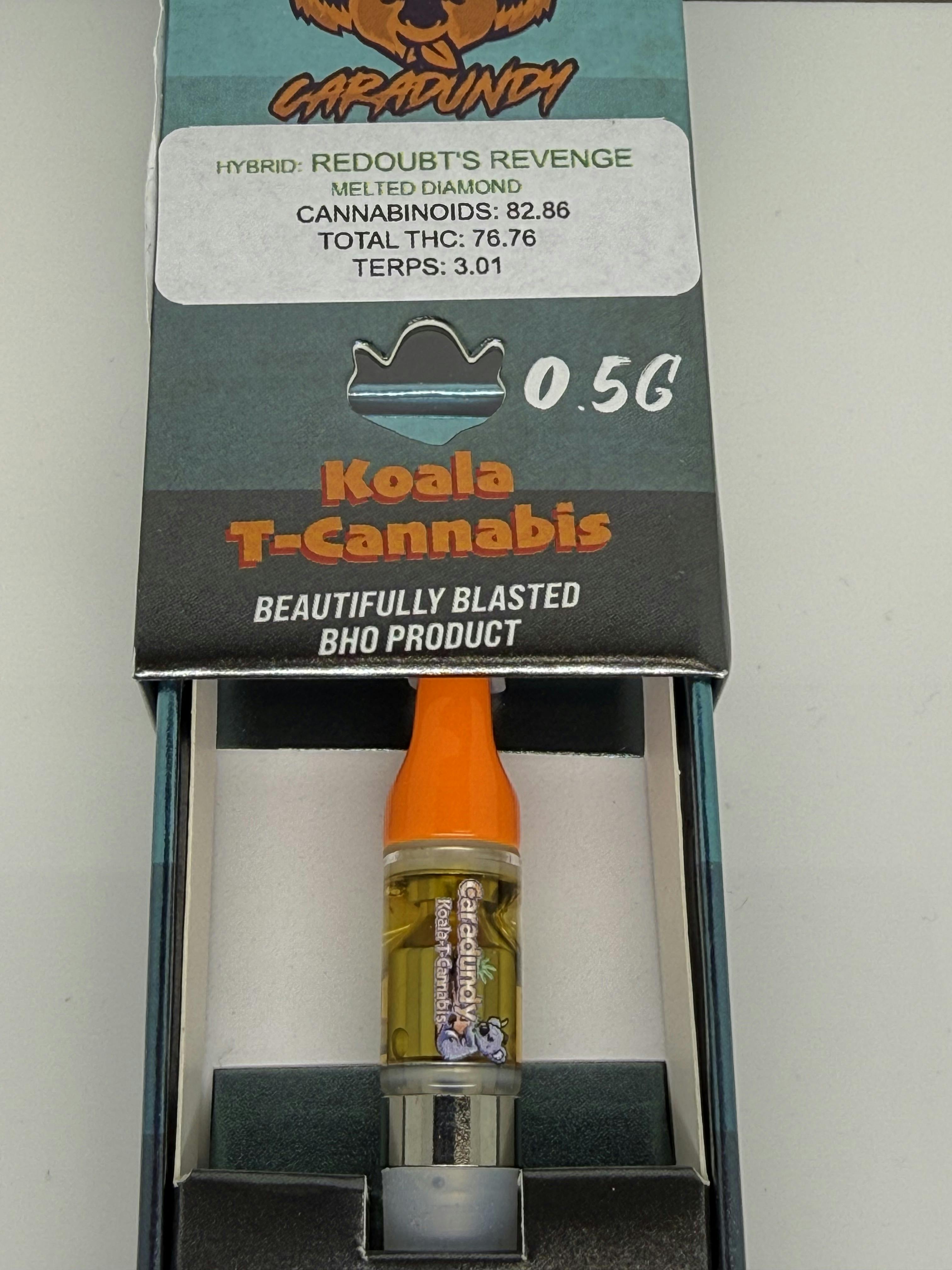 Redoubt's Revenge 0.5g Cartridge 76.76% THC by Caradundy